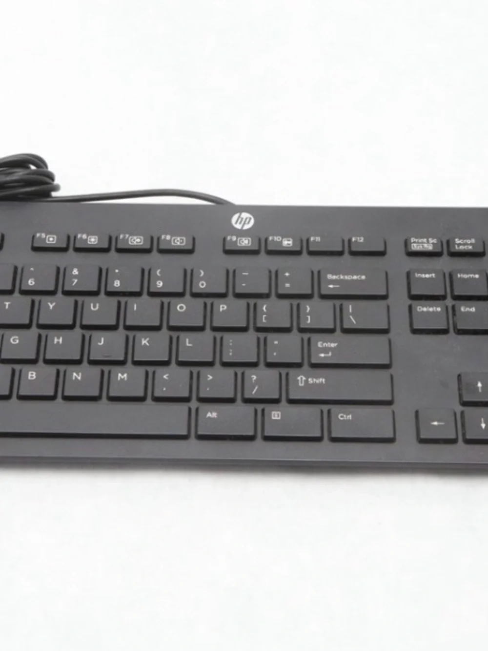 HP Black Wired USB Full-Size Keyboard with Numeric Keypad